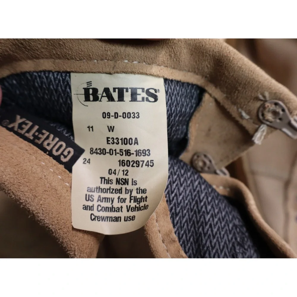 BATES Mens 11 W Gore-Tex Military Boots Temperate Brown Combat E33100A Composite
